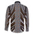 Brown Tongan Polynesian Tribal Family Matching Long Sleeve Bodycon Dress and Hawaiian Shirt - Polynesian Pride
