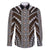 Brown Tongan Polynesian Tribal Family Matching Off The Shoulder Long Sleeve Dress and Hawaiian Shirt - Polynesian Pride