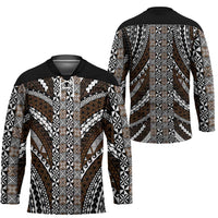 Brown Tongan Polynesian Tribal Hockey Jersey - Polynesian Pride