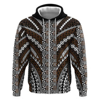 Brown Tongan Polynesian Tribal Hoodie - Polynesian Pride