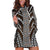 Brown Tongan Polynesian Tribal Hoodie Dress - Polynesian Pride