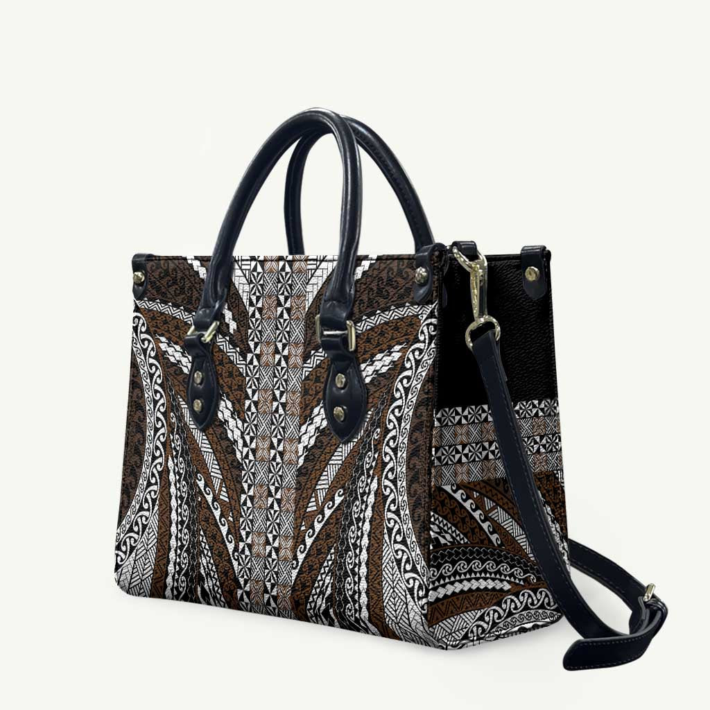 Brown Tongan Polynesian Tribal Leather Bag - Polynesian Pride