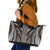 Brown Tongan Polynesian Tribal Leather Tote Bag - Polynesian Pride