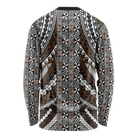 Brown Tongan Polynesian Tribal Long Sleeve Shirt - Polynesian Pride