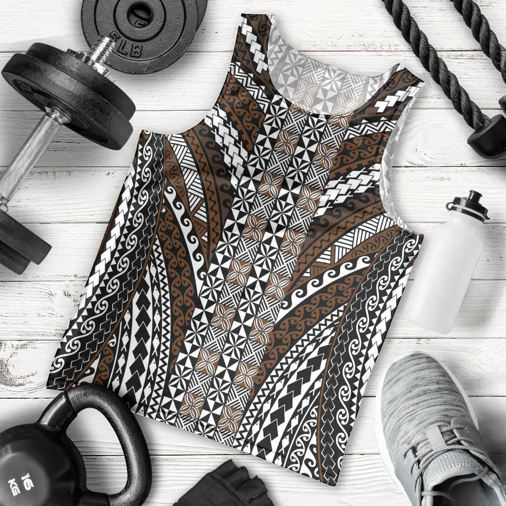 Brown Tongan Polynesian Tribal Men Tank Top - Polynesian Pride