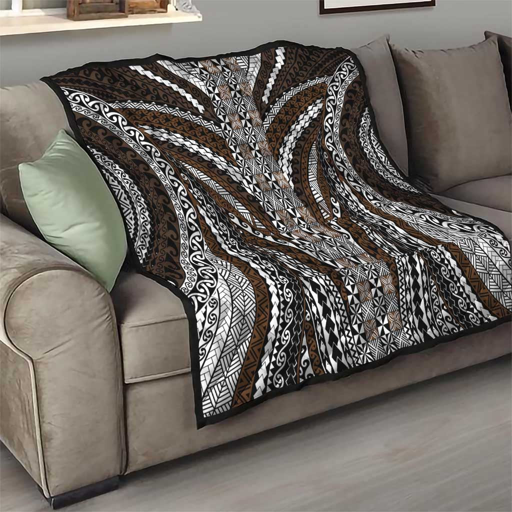 Brown Tongan Polynesian Tribal Quilt - Polynesian Pride