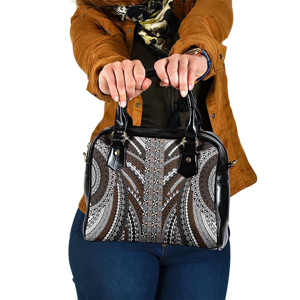 Brown Tongan Polynesian Tribal Shoulder Handbag - Polynesian Pride