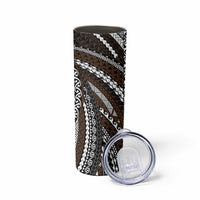 Brown Tongan Polynesian Tribal Skinny Tumbler LT9 - Polynesian Pride