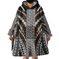 Brown Tongan Polynesian Tribal Wearable Blanket Hoodie LT9 - Polynesian Pride