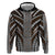 Brown Tongan Polynesian Tribal Zip Hoodie - Polynesian Pride