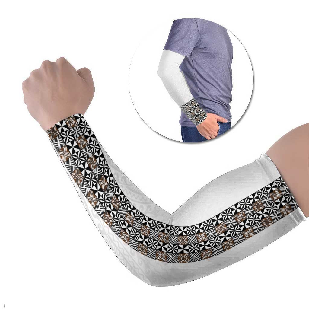 Light Gray Tongan Polynesian Tribal Arm Sleeves - Polynesian Pride