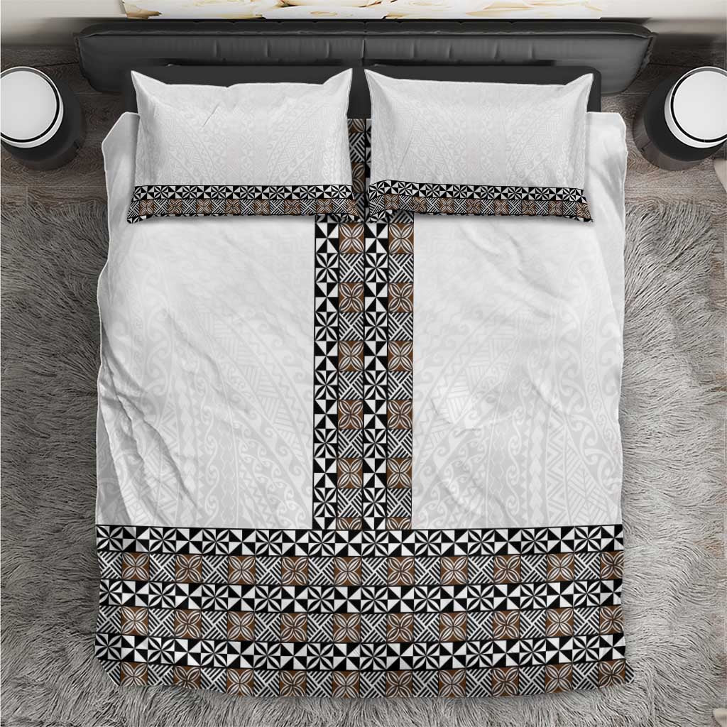 Light Gray Tongan Polynesian Tribal Bedding Set - Polynesian Pride