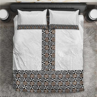 Light Gray Tongan Polynesian Tribal Bedding Set - Polynesian Pride