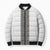 Light Gray Tongan Polynesian Tribal Bomber Puffer Jacket - Polynesian Pride