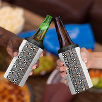 Light Gray Tongan Polynesian Tribal 4 in 1 Can Cooler Tumbler - Polynesian Pride