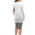 Light Gray Tongan Polynesian Tribal Family Matching Long Sleeve Bodycon Dress and Hawaiian Shirt - Polynesian Pride