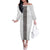 Light Gray Tongan Polynesian Tribal Family Matching Off The Shoulder Long Sleeve Dress and Hawaiian Shirt - Polynesian Pride