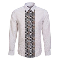 Light Gray Tongan Polynesian Tribal Family Matching Puletasi and Hawaiian Shirt - Polynesian Pride