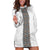 Light Gray Tongan Polynesian Tribal Hoodie Dress - Polynesian Pride