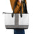 Light Gray Tongan Polynesian Tribal Leather Tote Bag - Polynesian Pride