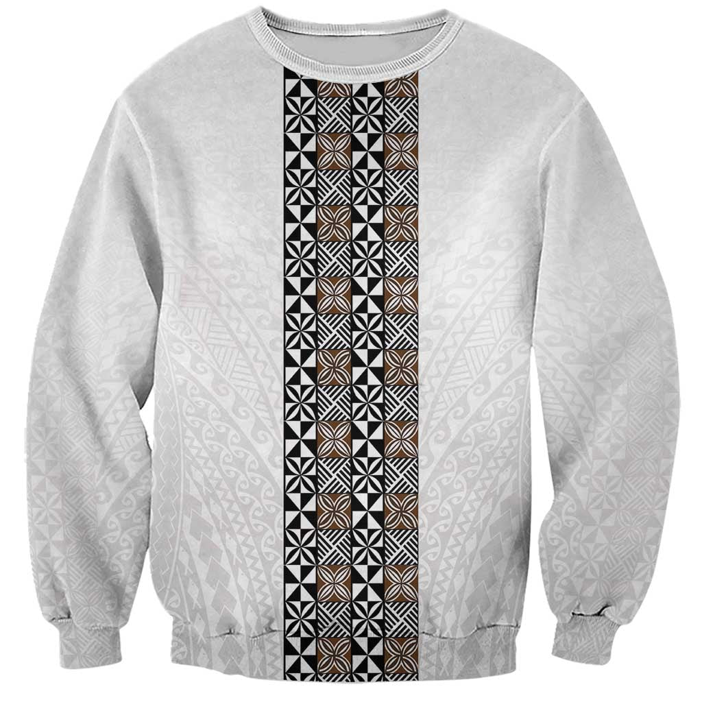 Light Gray Tongan Polynesian Tribal Sweatshirt - Polynesian Pride