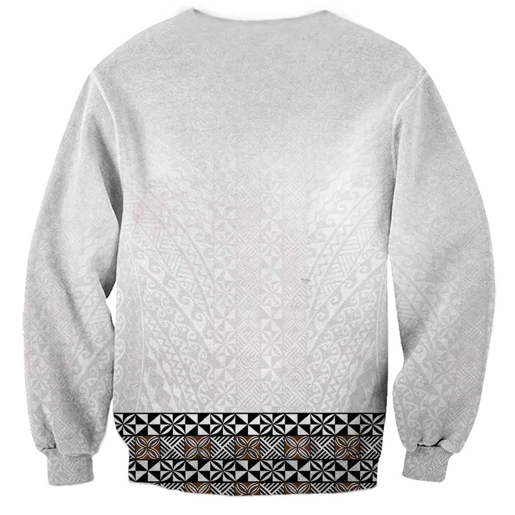 Light Gray Tongan Polynesian Tribal Sweatshirt - Polynesian Pride