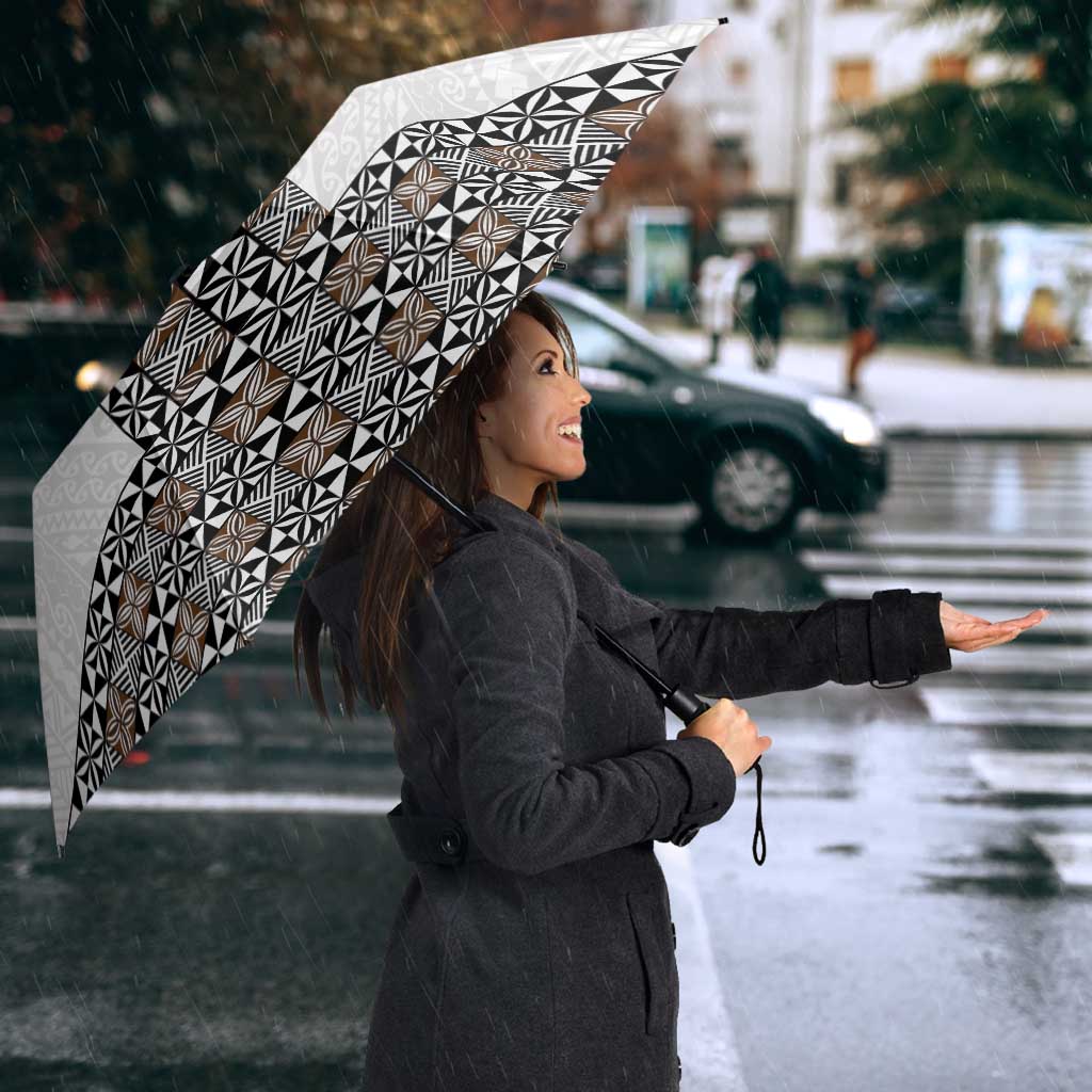 Light Gray Tongan Polynesian Tribal Umbrella - Polynesian Pride