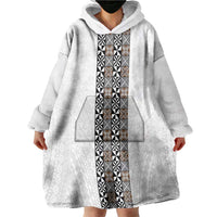 Light Gray Tongan Polynesian Tribal Wearable Blanket Hoodie LT9 - Polynesian Pride