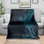 Black Blue Polynesian Tribal Blanket - Polynesian Pride