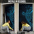Black Blue Polynesian Tribal Door Cover - Polynesian Pride