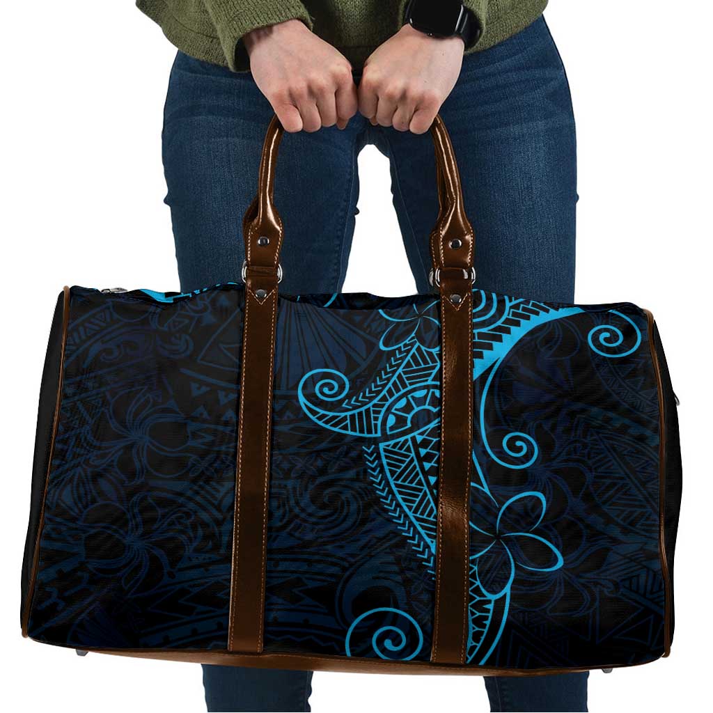 Black Blue Polynesian Tribal Travel Bag - Polynesian Pride