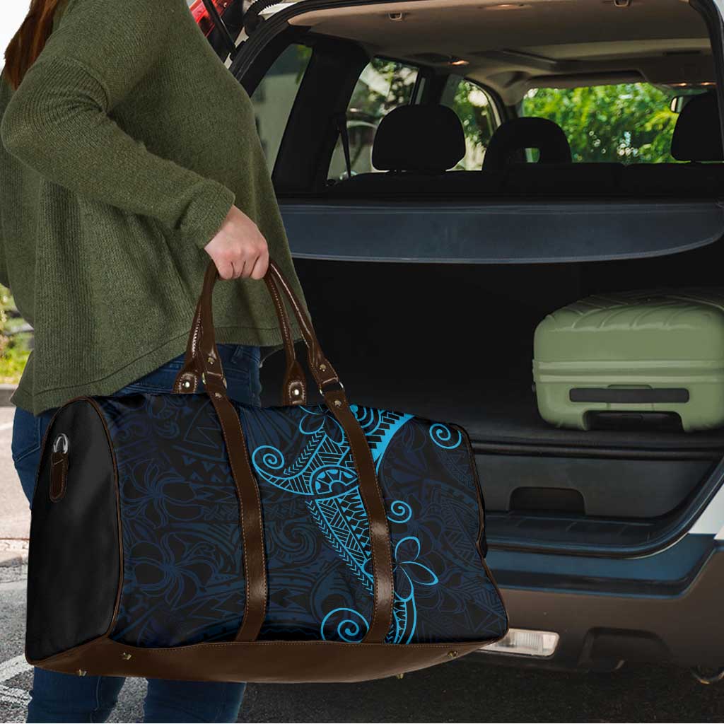 Black Blue Polynesian Tribal Travel Bag - Polynesian Pride