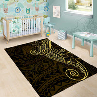 Black Gold Polynesian Tribal Area Rug - Polynesian Pride