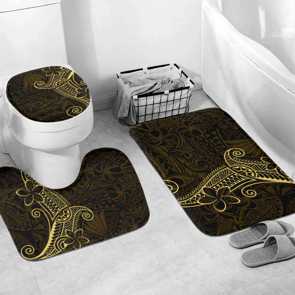 Black Gold Polynesian Tribal Bathroom Set LT9 Mat Set Only (3 pcs) One Size Gold - Polynesian Pride