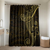 Black Gold Polynesian Tribal Bathroom Set LT9 Shower Curtain Only Gold - Polynesian Pride
