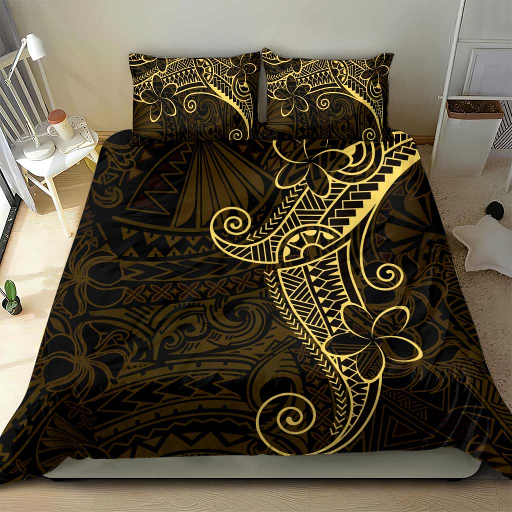 Black Gold Polynesian Tribal Bedding Set - Polynesian Pride