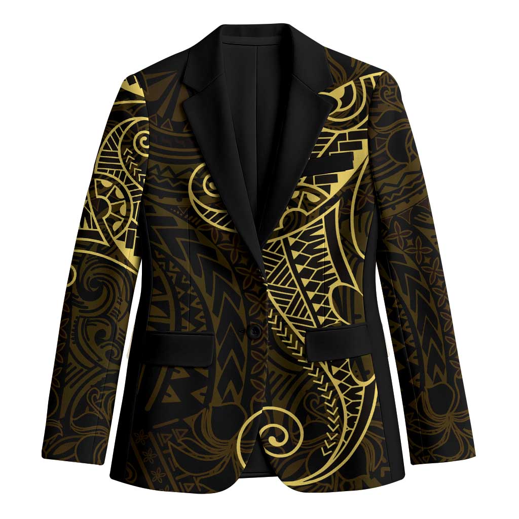 Black Gold Polynesian Tribal Blazer - Polynesian Pride