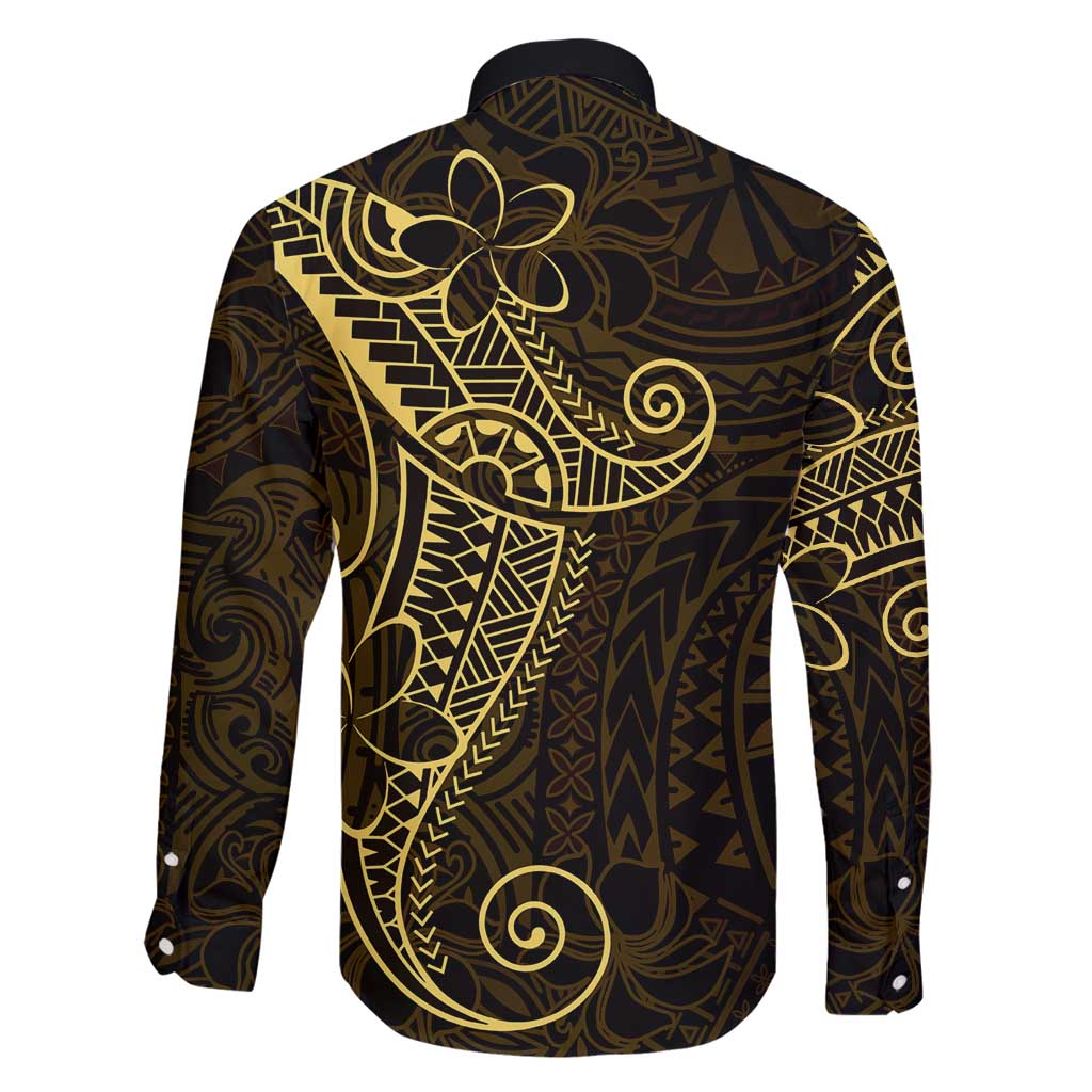 Black Gold Polynesian Tribal Family Matching Summer Maxi Dress and Hawaiian Shirt - Polynesian Pride