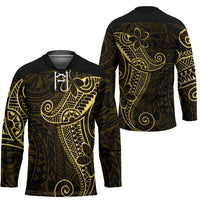 Black Gold Polynesian Tribal Hockey Jersey - Polynesian Pride