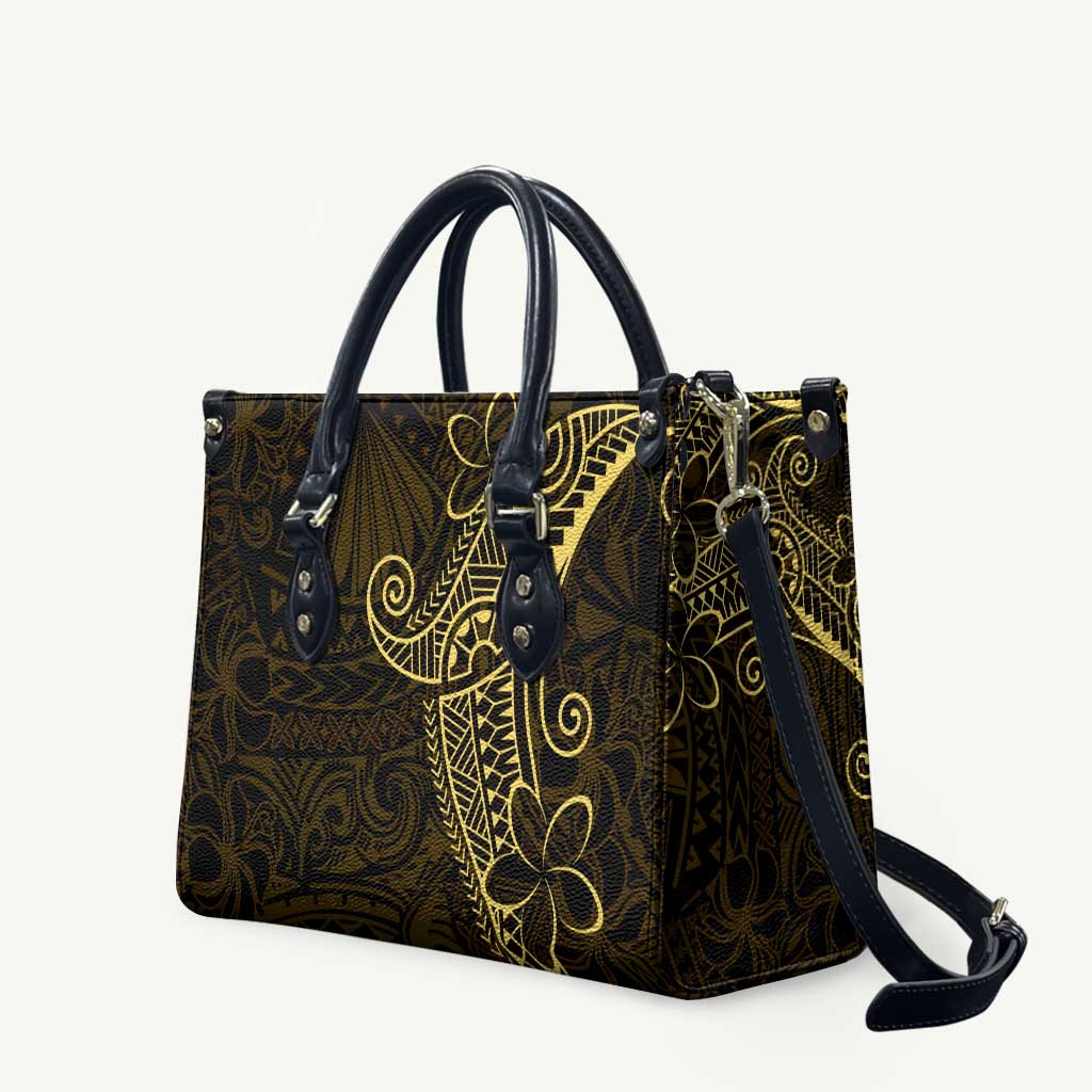 Black Gold Polynesian Tribal Leather Bag LT9 Gold - Polynesian Pride