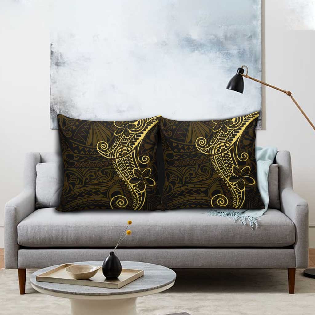 Black Gold Polynesian Tribal Pillow Cover - Polynesian Pride