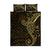 Black Gold Polynesian Tribal Quilt Bed Set - Polynesian Pride