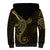 Black Gold Polynesian Tribal Sherpa Hoodie - Polynesian Pride