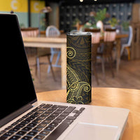 Black Gold Polynesian Tribal Skinny Tumbler - Polynesian Pride