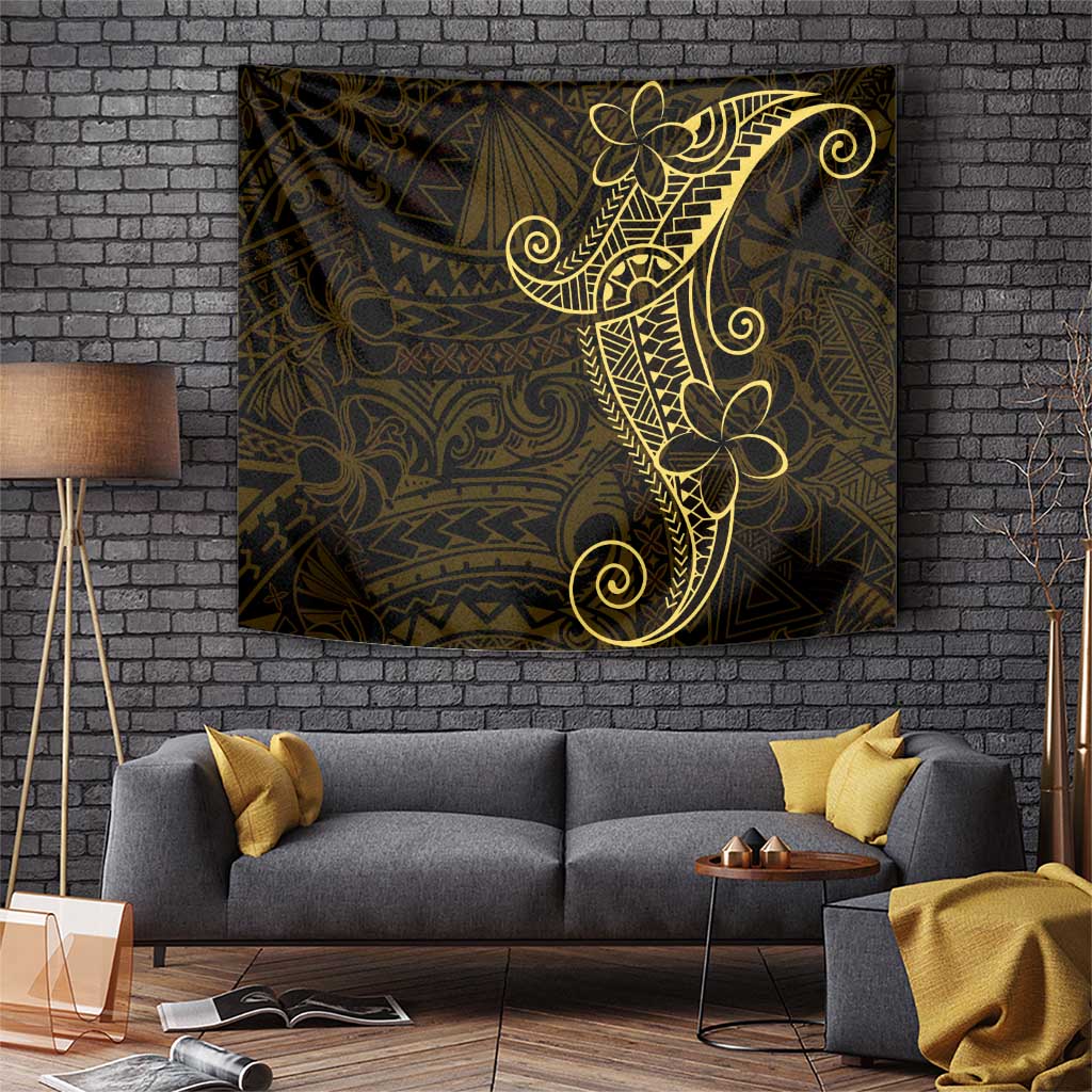 Black Gold Polynesian Tribal Tapestry LT9 Gold - Polynesian Pride