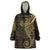 Black Gold Polynesian Tribal Wearable Blanket Hoodie - Polynesian Pride