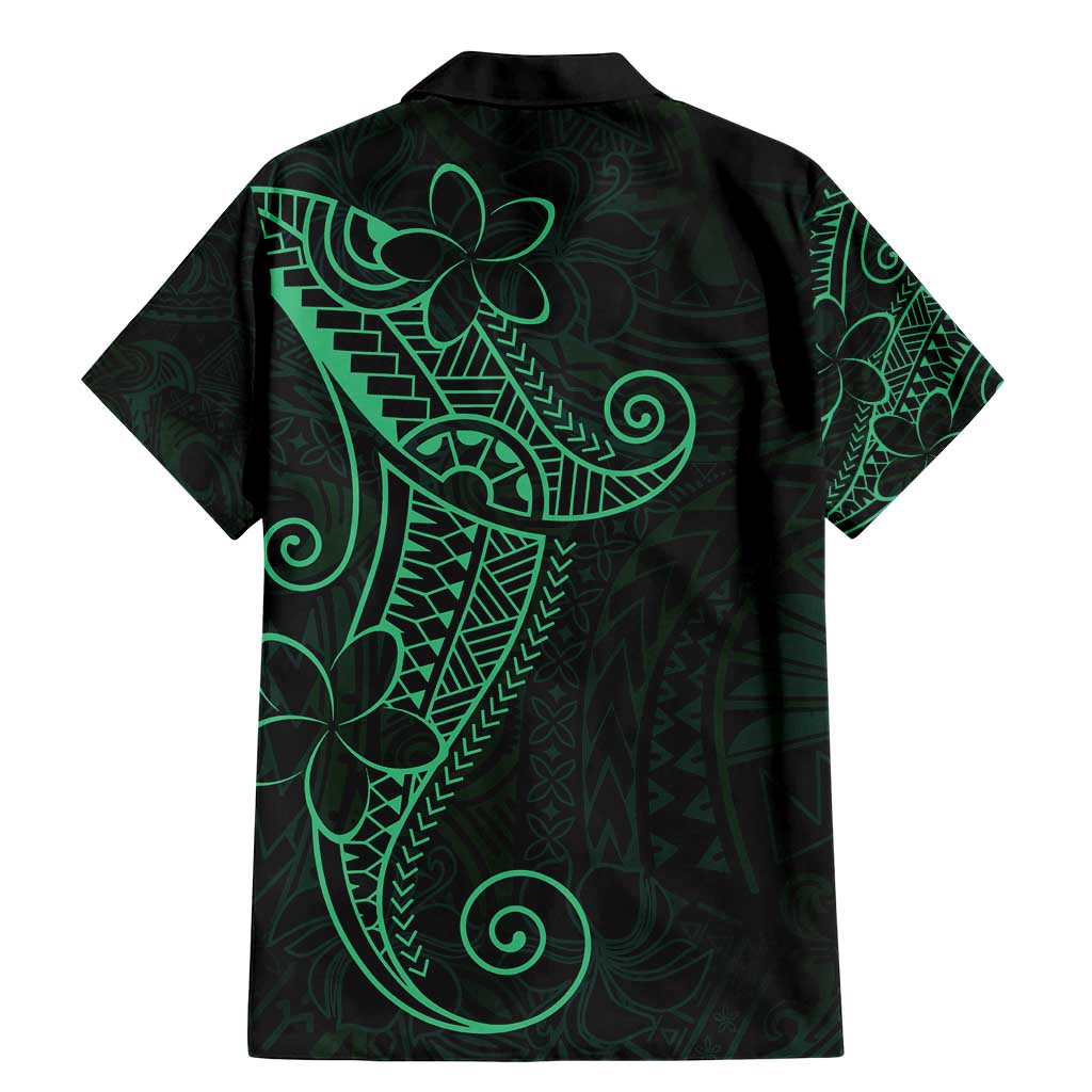 Black Green Polynesian Tribal Family Matching Mermaid Dress and Hawaiian Shirt LT9 - Polynesian Pride