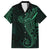 Black Green Polynesian Tribal Family Matching Tank Maxi Dress and Hawaiian Shirt - Polynesian Pride