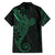Black Green Polynesian Tribal Family Matching Tank Maxi Dress and Hawaiian Shirt - Polynesian Pride