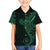 Black Green Polynesian Tribal Family Matching Tank Maxi Dress and Hawaiian Shirt - Polynesian Pride